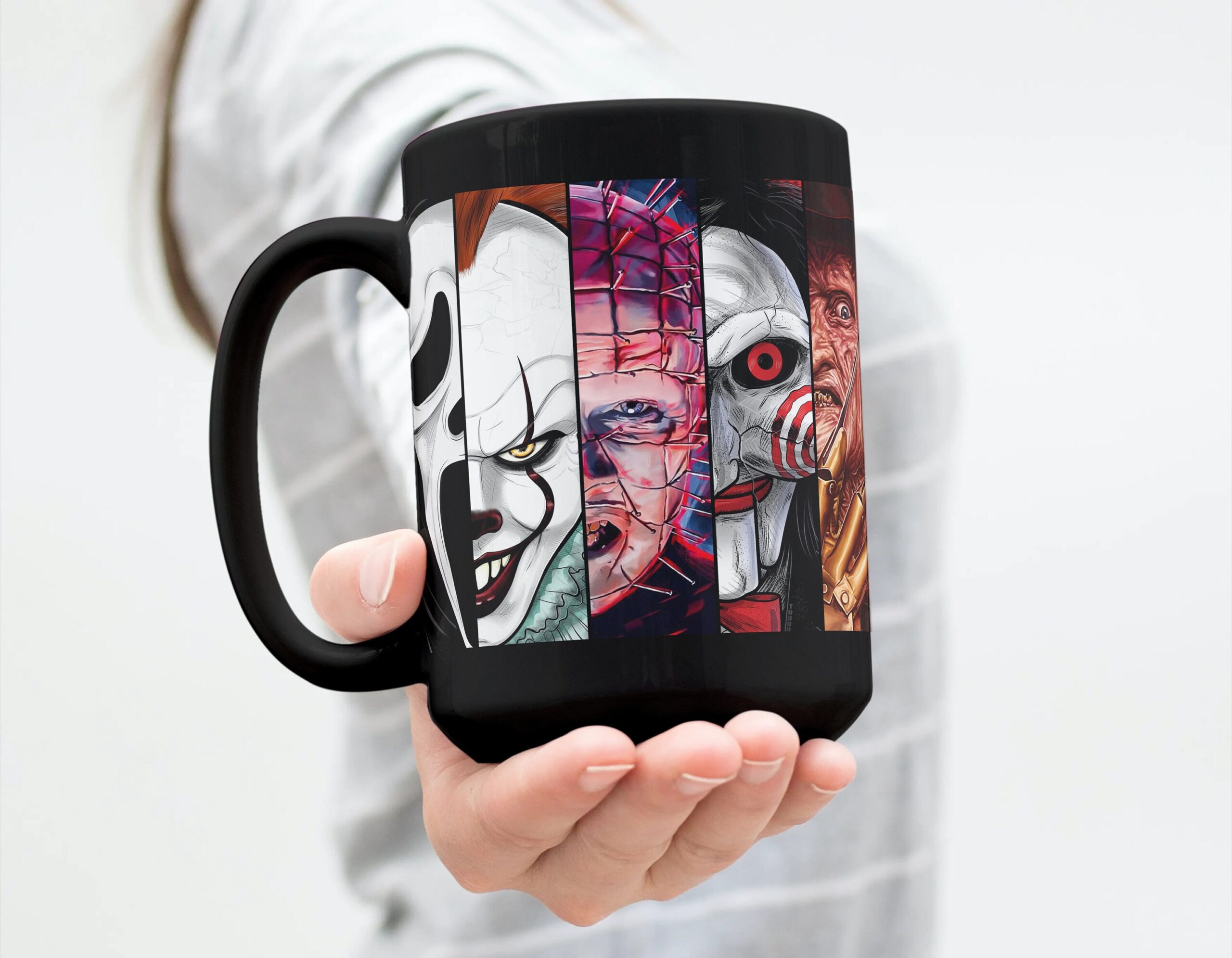 Horror Movie Mug Jason Voorhees Pennywise Friday The 13th Nightmare On Elm St Michael Myers Halloween Scream 15oz Horror Movie Mug Jason Voorhees Pennywise Friday The 13th Nightmare On Elm St Michael Myers Halloween Scream 15oz