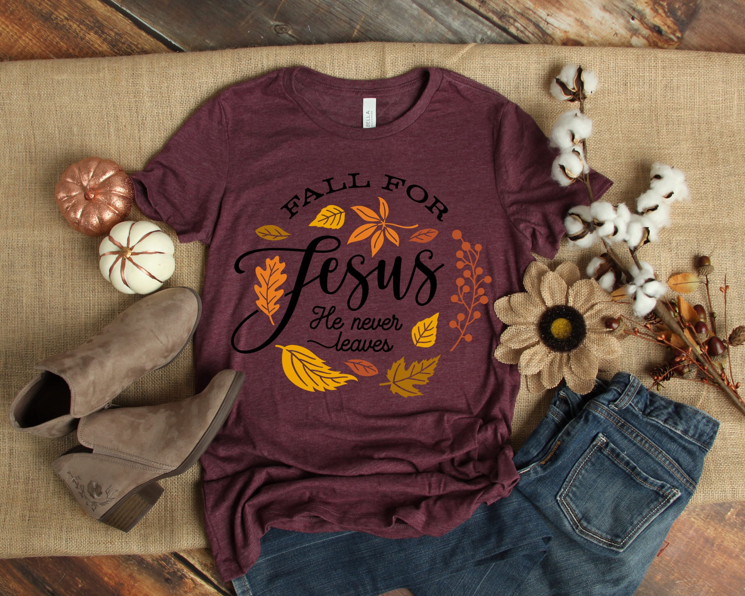 Fall For Jesus He Never Leaves Turkey Thanksgiving Shirt Fall For Jesus He Never Leaves Turkey Thanksgiving Shirt