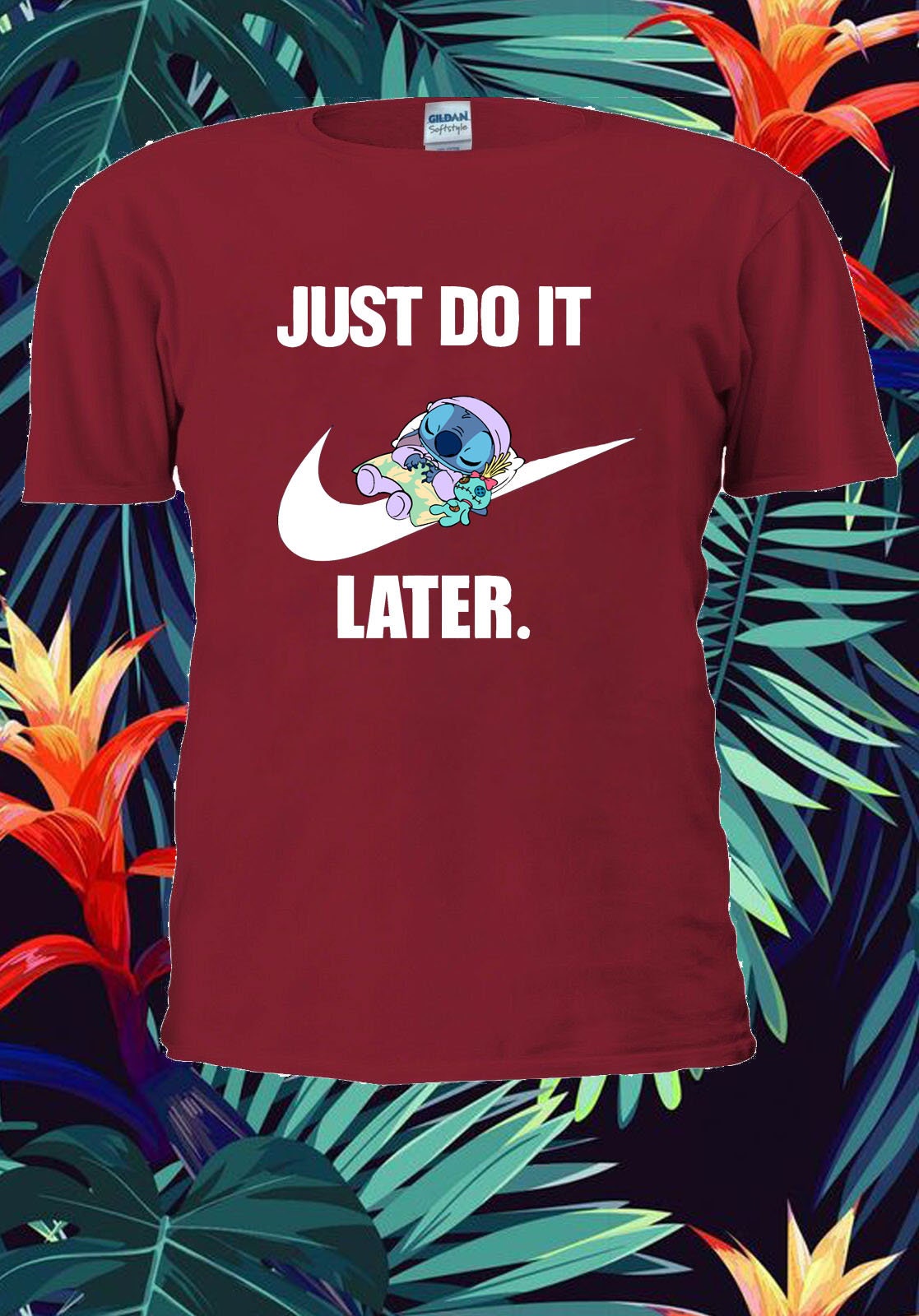 Disney Stitch Just Do It Later Sleeping Lazy Cute T-Shirt Disney Stitch Just Do It Later Sleeping Lazy Cute T-Shirt