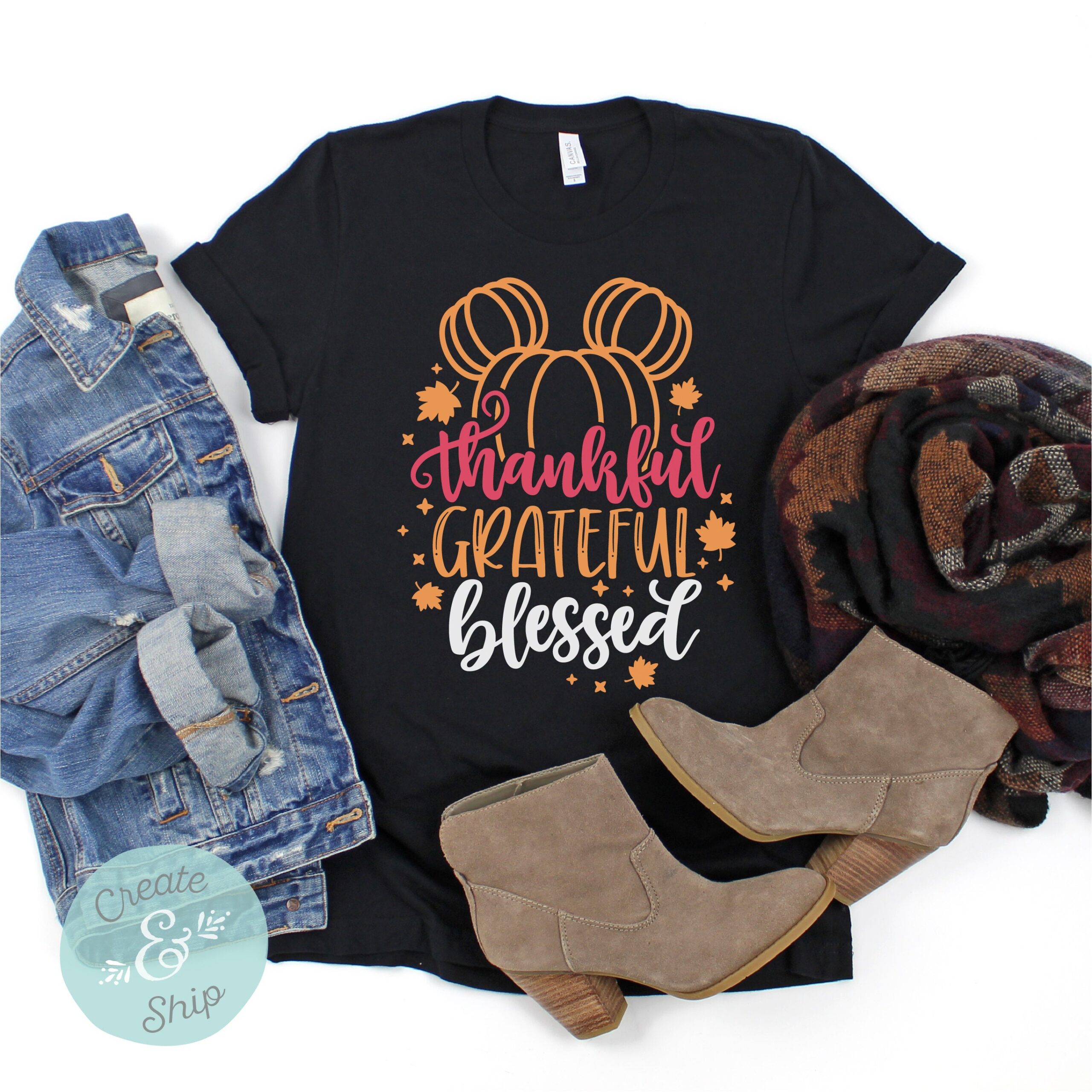 Thankful Grateful Blessed Disney Thanksgiving Shirt Thankful Grateful Blessed Disney Thanksgiving Shirt