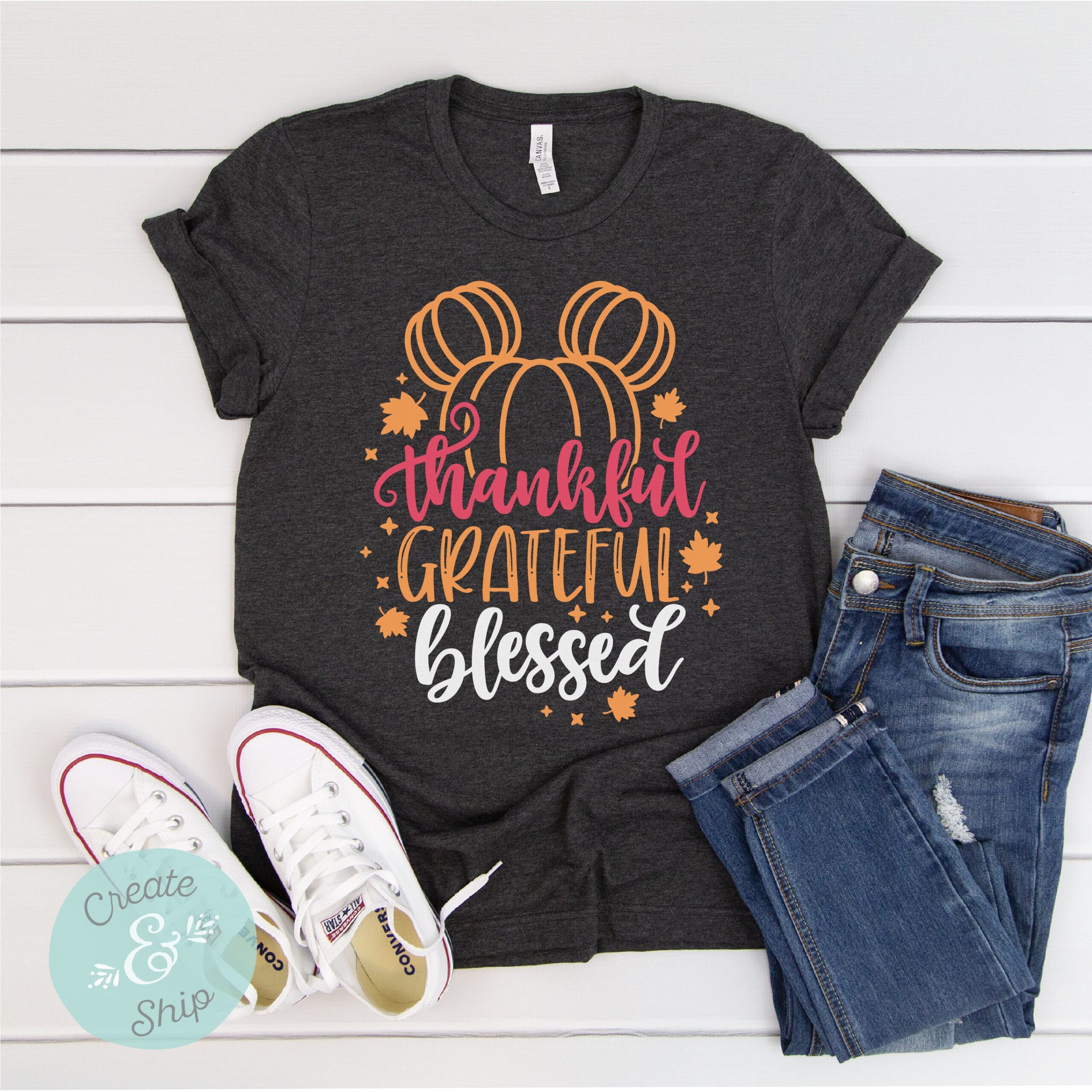 Thankful Grateful Blessed Disney Thanksgiving Shirt Thankful Grateful Blessed Disney Thanksgiving Shirt