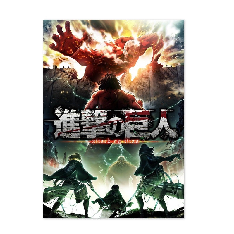 Attack On Titan Poster Print Silk Fabric Home Decor Unframed Attack On Titan Poster Print Silk Fabric Home Decor Unframed