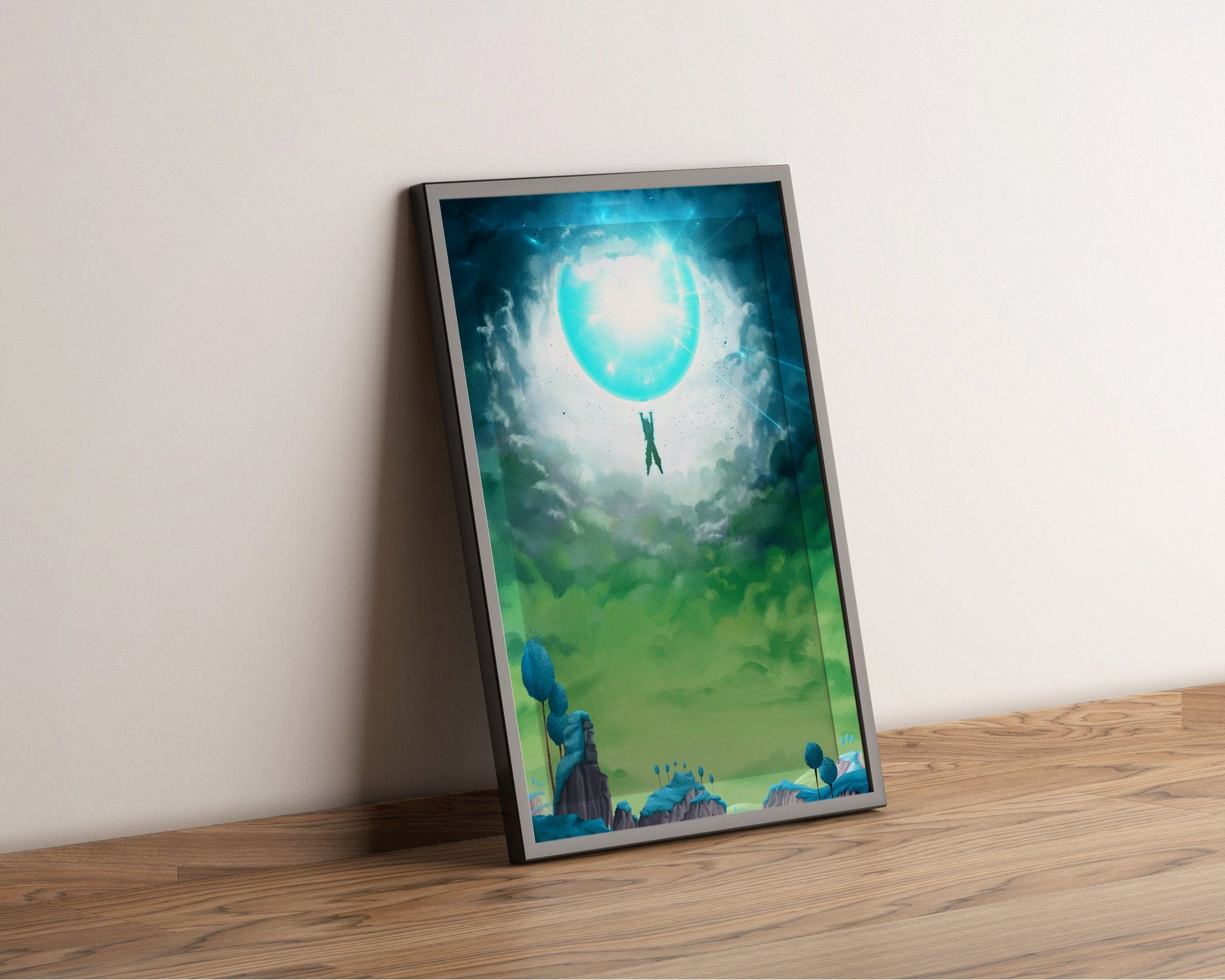 Goku Spirit Bomb Dragon Ball Z Japanese Anime Wall Art Poster Goku Spirit Bomb Dragon Ball Z Japanese Anime Wall Art Poster