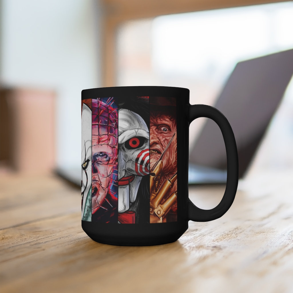 Horror Movie Mug Jason Voorhees Pennywise Friday The 13th Nightmare On Elm St Michael Myers Halloween Scream 15oz Horror Movie Mug Jason Voorhees Pennywise Friday The 13th Nightmare On Elm St Michael Myers Halloween Scream 15oz