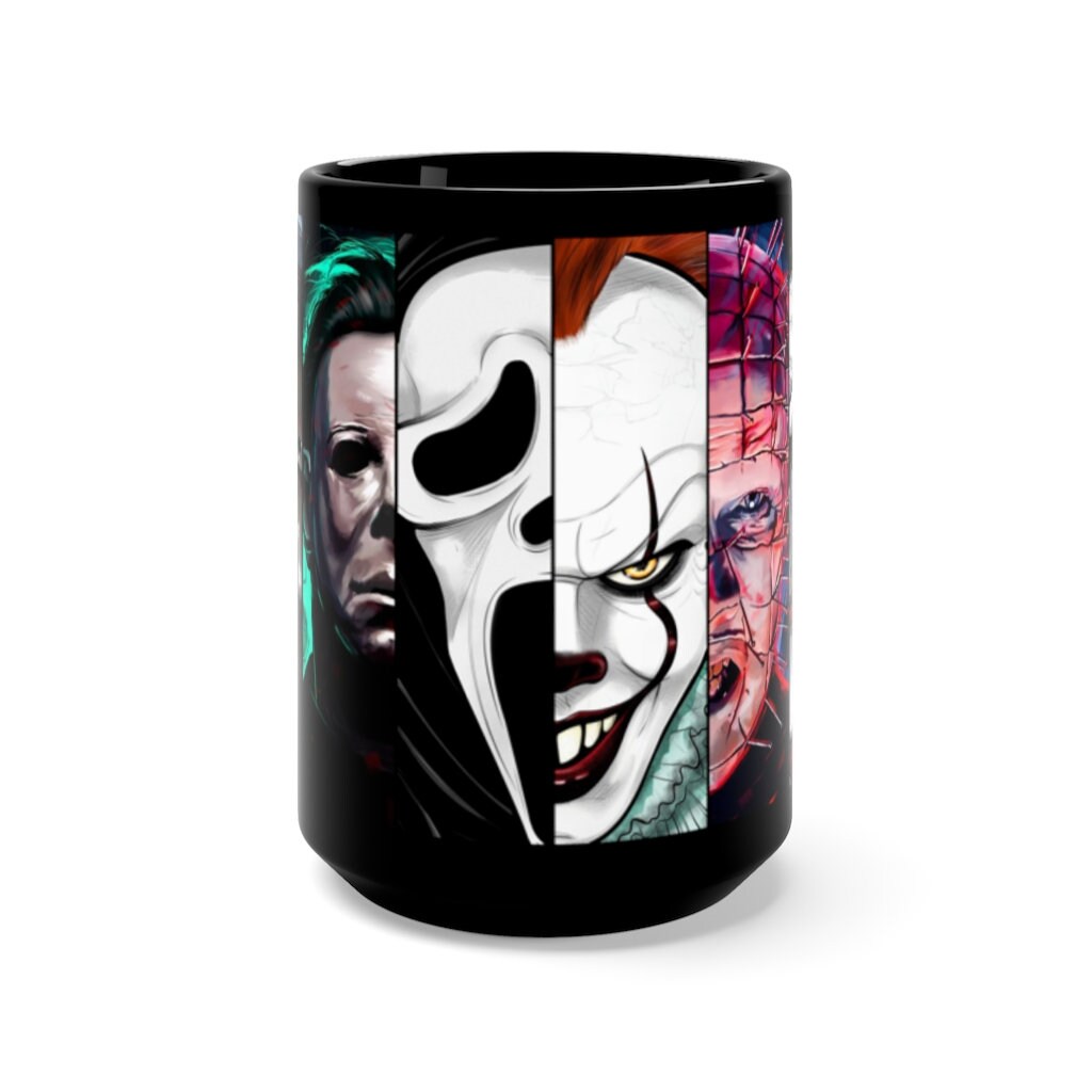 Horror Movie Mug Jason Voorhees Pennywise Friday The 13th Nightmare On Elm St Michael Myers Halloween Scream 15oz Horror Movie Mug Jason Voorhees Pennywise Friday The 13th Nightmare On Elm St Michael Myers Halloween Scream 15oz