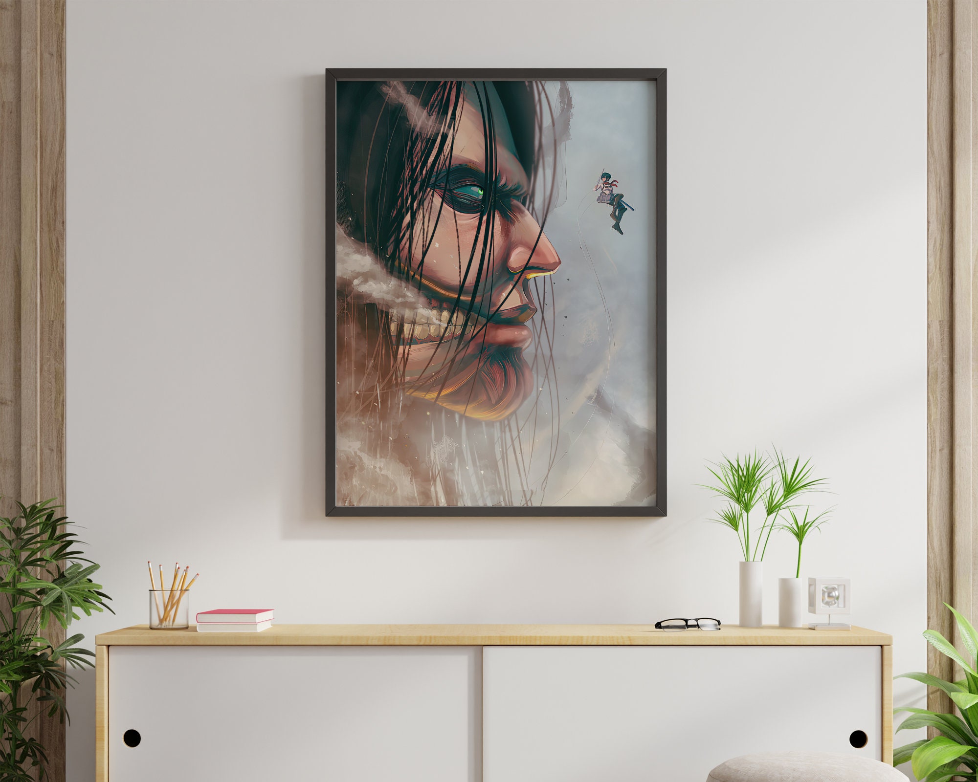 Attack On Titan Eren Yeager Vintage Poster Attack On Titan Eren Yeager Vintage Poster