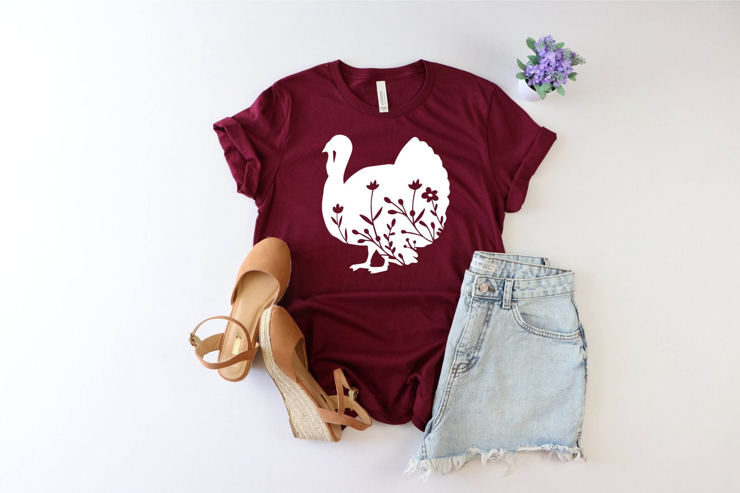 Floral Turkey Fall Thanksgiving Gift Shirt Floral Turkey Fall Thanksgiving Gift Shirt