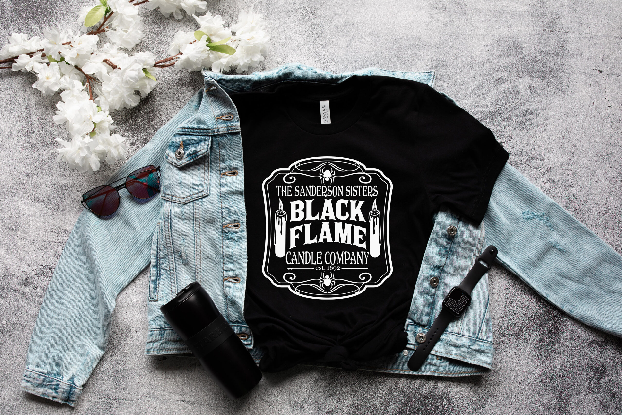 Halloween Sanderson Sisters Black Flame Candle Company Tee Halloween Sanderson Sisters Black Flame Candle Company Tee