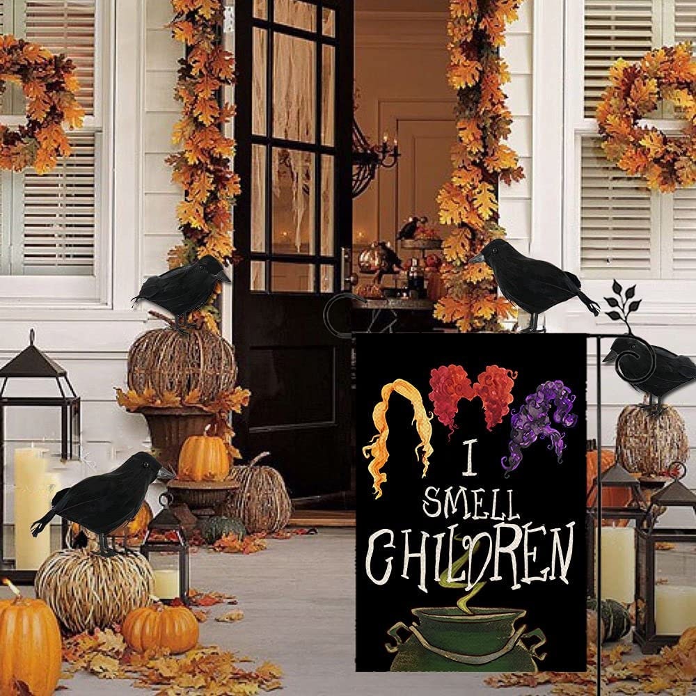 Halloween Garden Flag I Smell Children Sanderson Sisters Double Sided Vertical 12×18 Inch Rustic Black Farmhouse Decor For Seasonal Holiday Halloween Garden Flag I Smell Children Sanderson Sisters Double Sided Vertical 12×18 Inch Rustic Black Farmhouse Decor For Seasonal Holiday