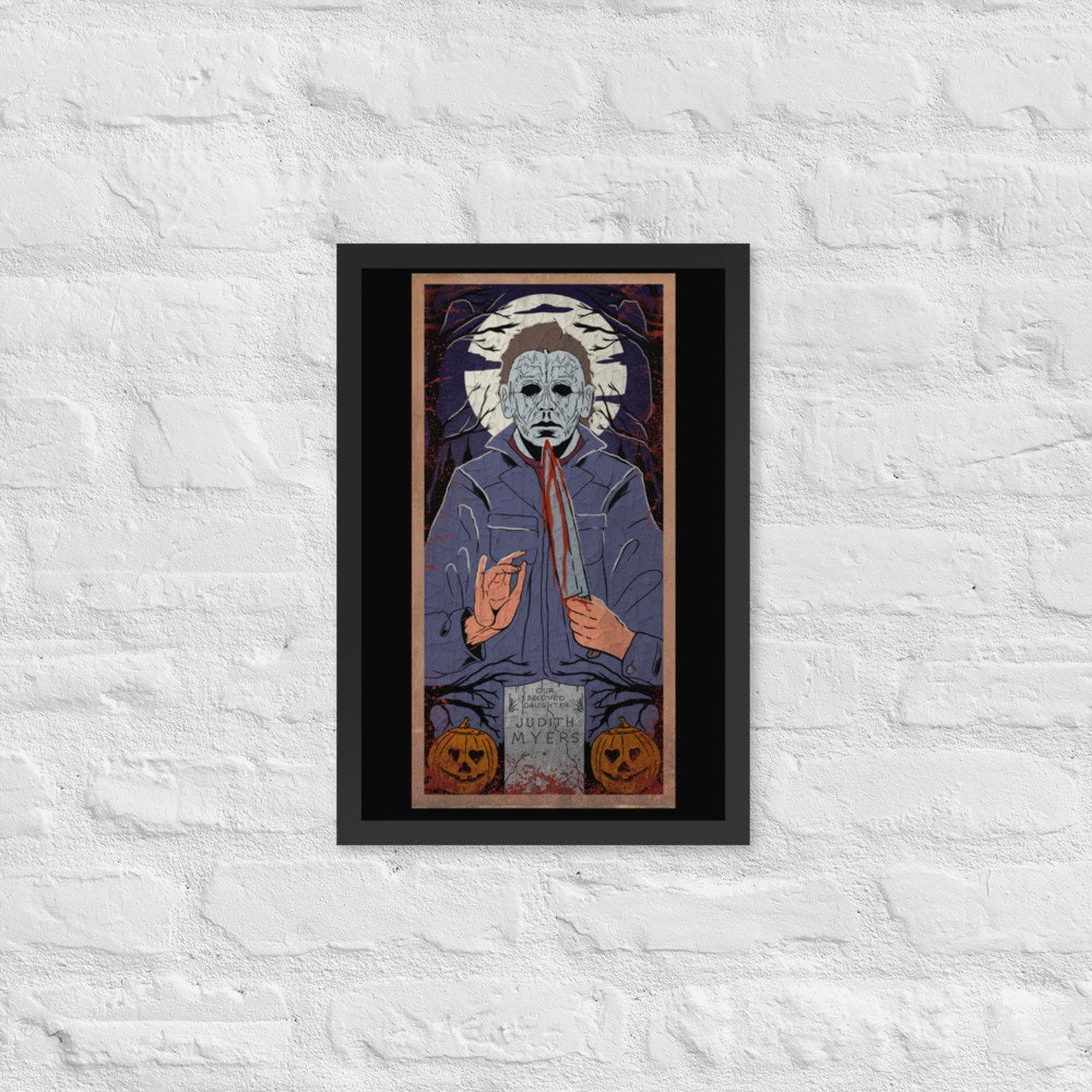 Michael Myers Premium Framed Poster Original Art Wall Decor Hanging Home Décor Michael Myers Premium Framed Poster Original Art Wall Decor Hanging Home Décor