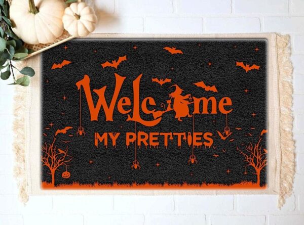 Welcome My Pretties Halloween Witch Doormat