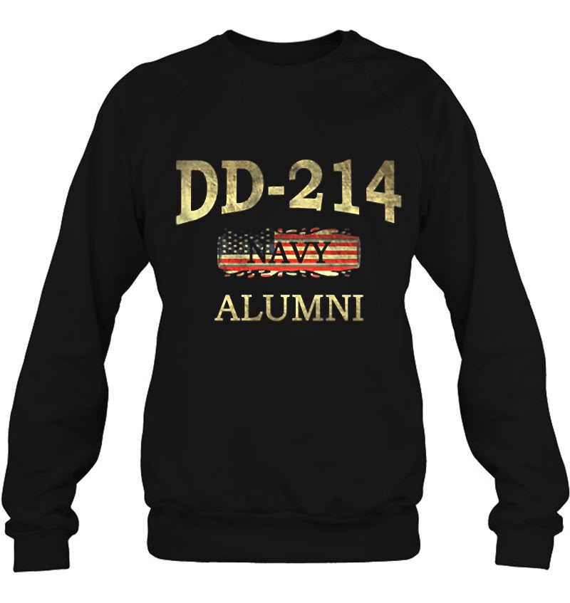 Dd-214 Navy Alumni American Flag 