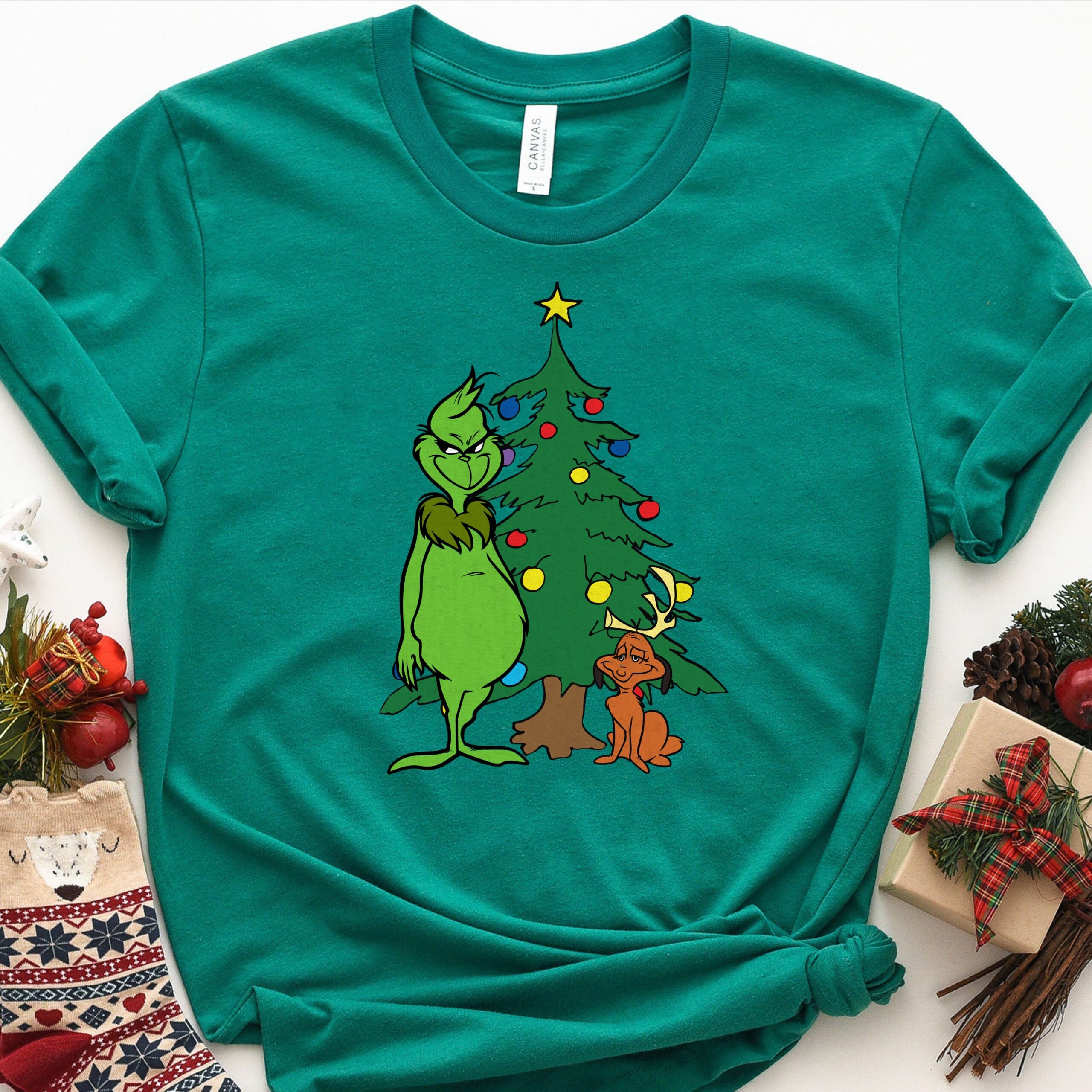 Grinch And Max Christmas Tree Holiday Shirt Grinch And Max Christmas Tree Holiday Shirt
