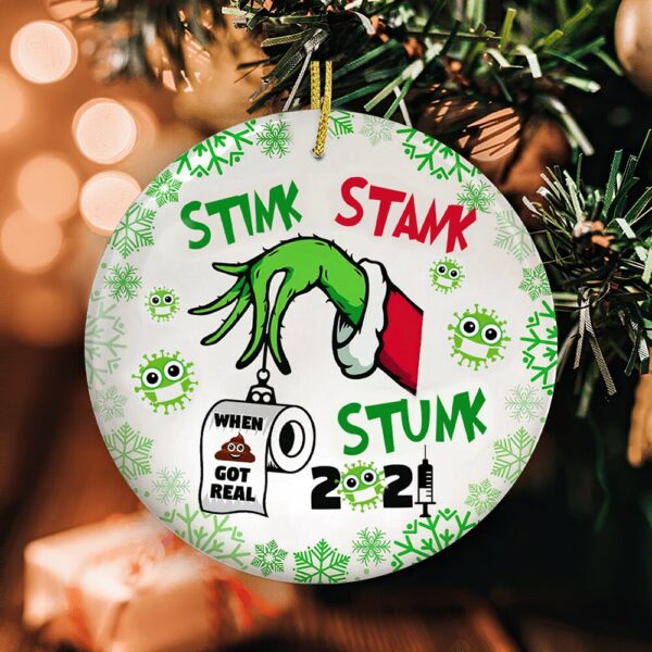 Merry Grinchmas Stink Stank Stunk 2021 Christmas Tree Ornament