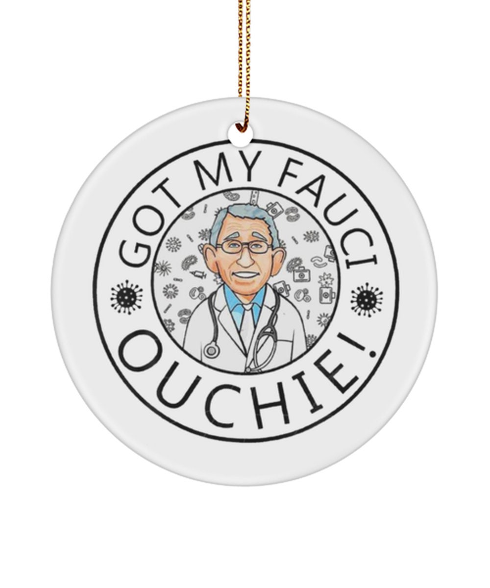 Fauci Ouchie Ornament Keepsake Got My Personalized 2021 Memories Vaccination Year Fauci Ouchie Ornament Keepsake Got My Personalized 2021 Memories Vaccination Year