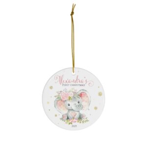 Baby's First Christmas Ornament 2021 Personalized Baby Name