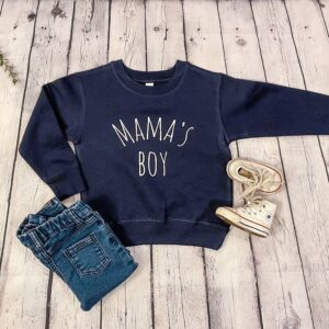 Mamas Boy Crewneck Sweatshirt Gift Mom
