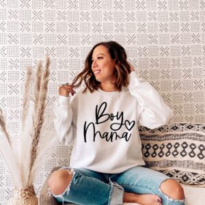 Mothers Day Gift Boy Mama Sweatshirt For Mom