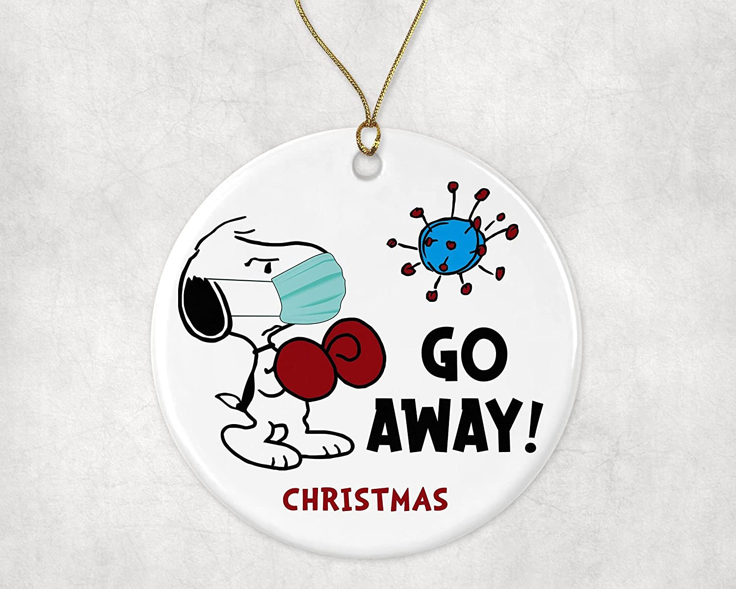 Snoopy Go Away 2021 Peanuts Christmas Tree Ornament Snoopy Go Away 2021 Peanuts Christmas Tree Ornament