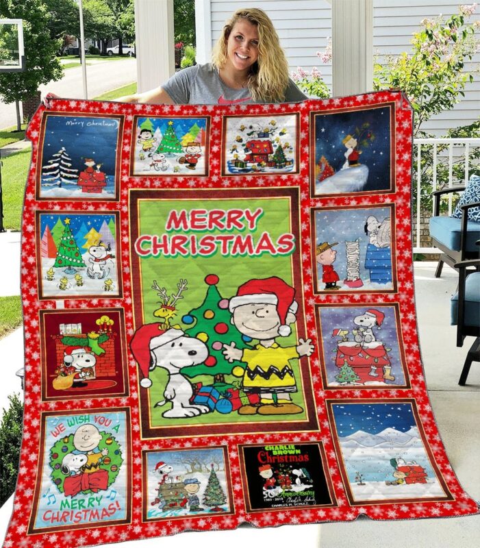 Snoopy And Charlie Brown Peanuts Christmas Throw Blanket For Lovers