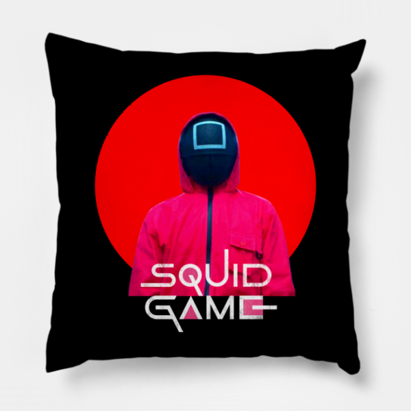 Squid Game Kdrama Movie Netflix Logo Cover Pillow