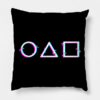 Squid Game Movie Logo Glitch Pillow