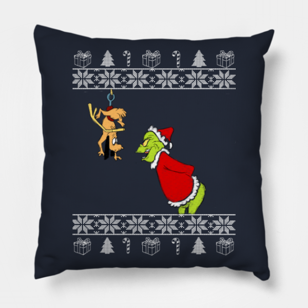 The Grinch Christmas Sweater Pillow