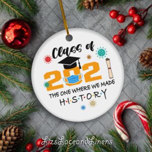 Class Of 2021 The One Where We Made History Quarantine Christmas Ornament
