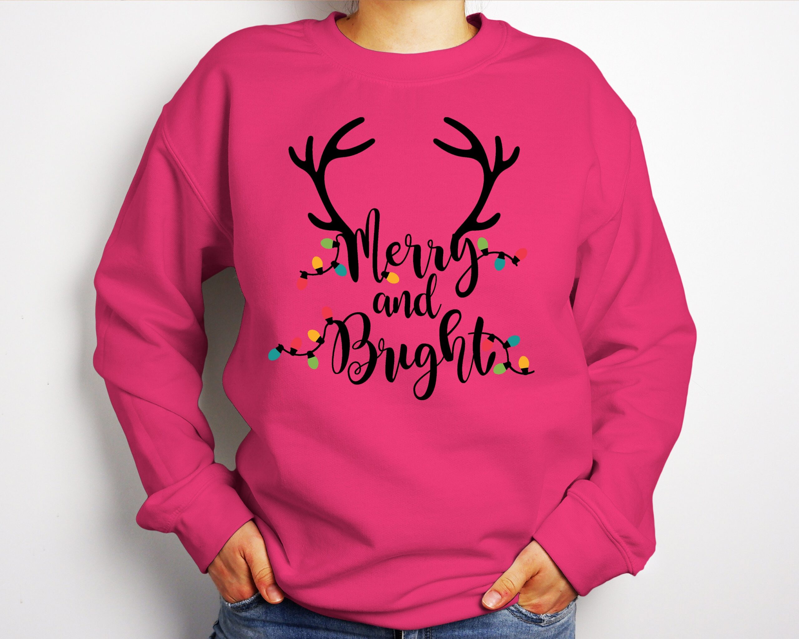 Merry And Bright Sweatshirt Womens 
