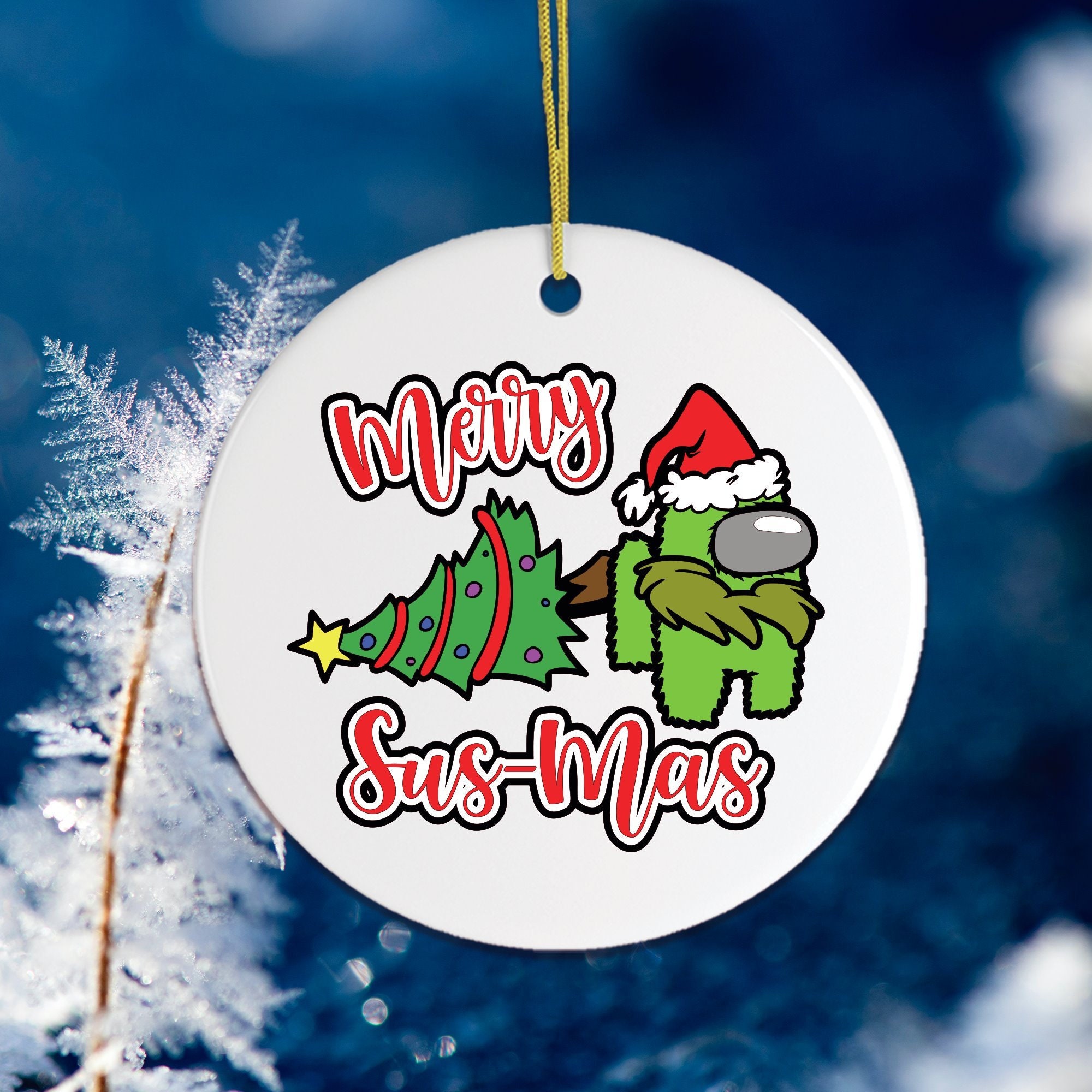 Merry Sus-Mas Funny Christmas Tree Ornament Merry Sus-Mas Funny Christmas Tree Ornament