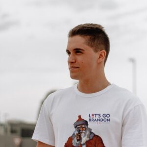 Lets Go Brandon Santa Gun Christmas Unisex T-Shirt
