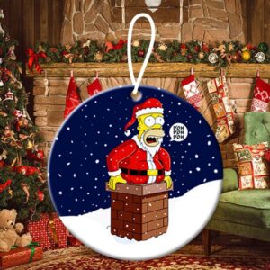 Santa Homer Simpson Christmas Tree Ornaments