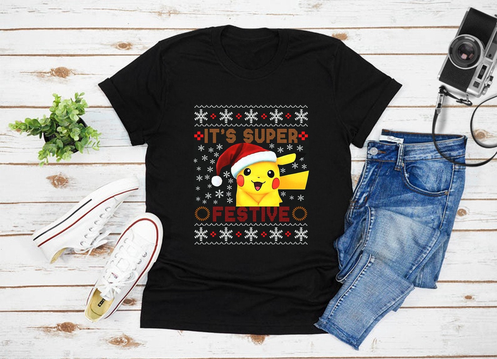pikachu christmas shirt