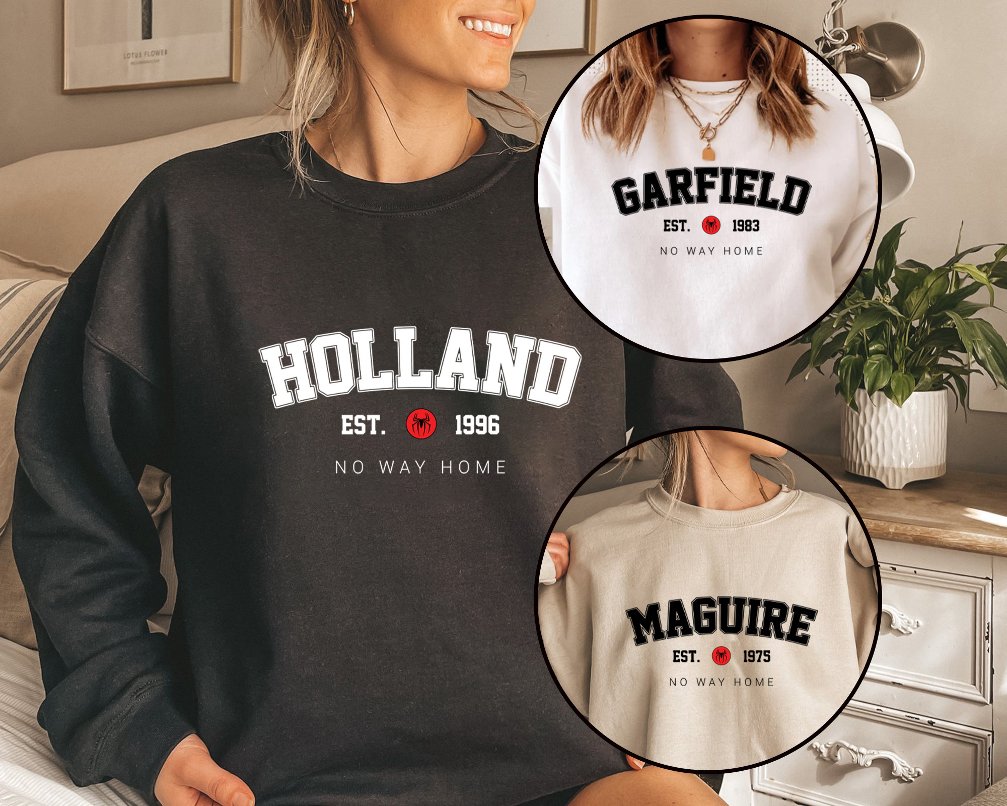 Spiderman Multiverse Inspired No Way Home Sweatshirt Spiderman Multiverse Inspired No Way Home Sweatshirt