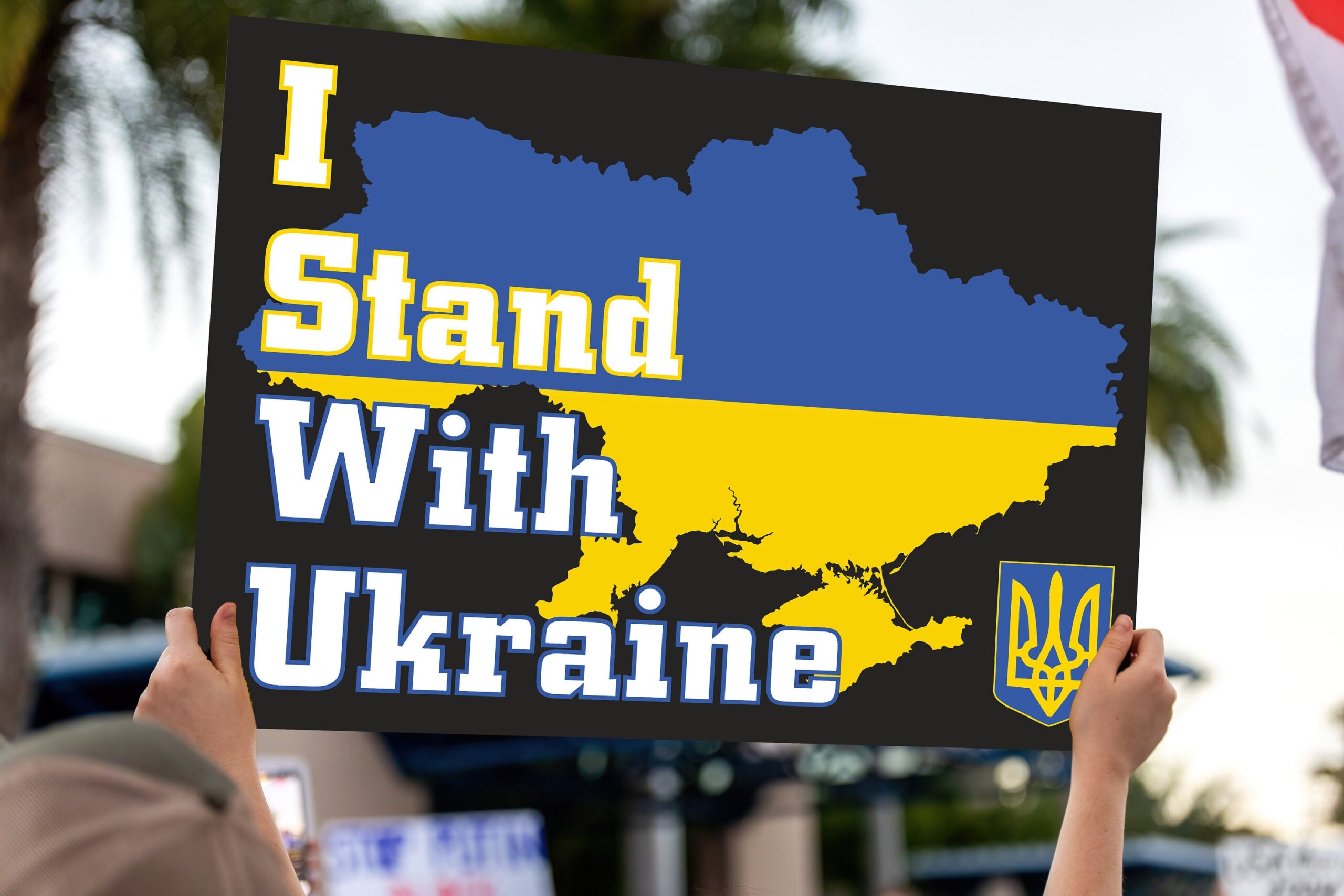 I Stand With Ukraine Yard Sign Pray For Ukrainan I Stand With Ukraine Yard Sign Pray For Ukrainan
