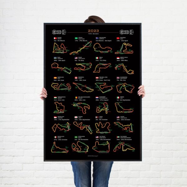 Formula 1 2023 Overview Wall Art Decor