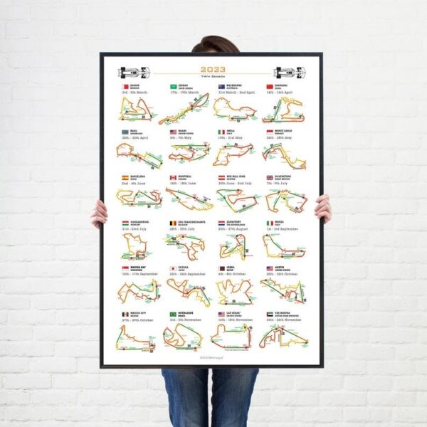 Formula 1 2023 Overview Wall Art Decor