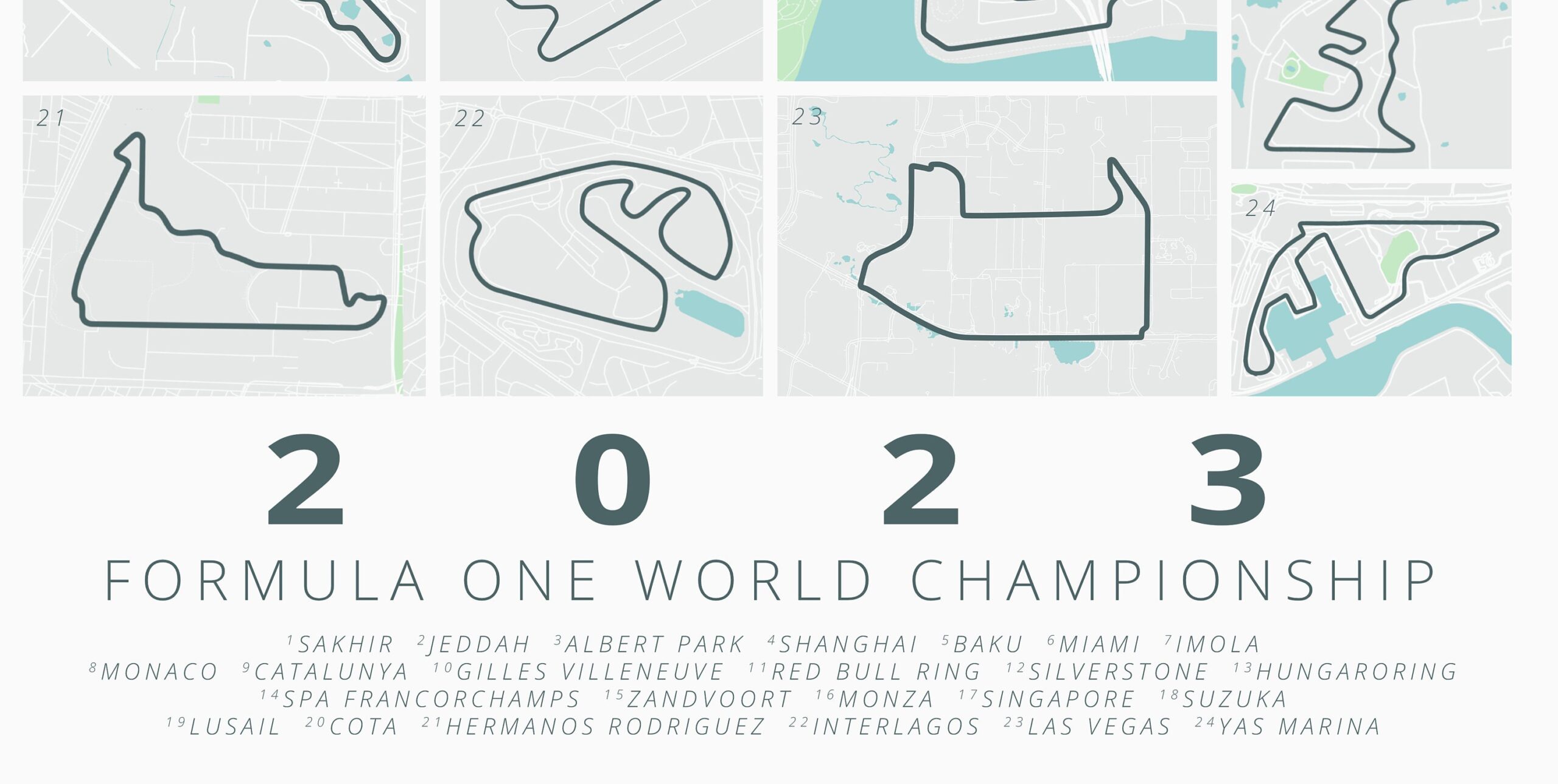 Calendar 2023 Formula 1 Grand Prix Track Poster Print Calendar 2023 Formula 1 Grand Prix Track Poster Print