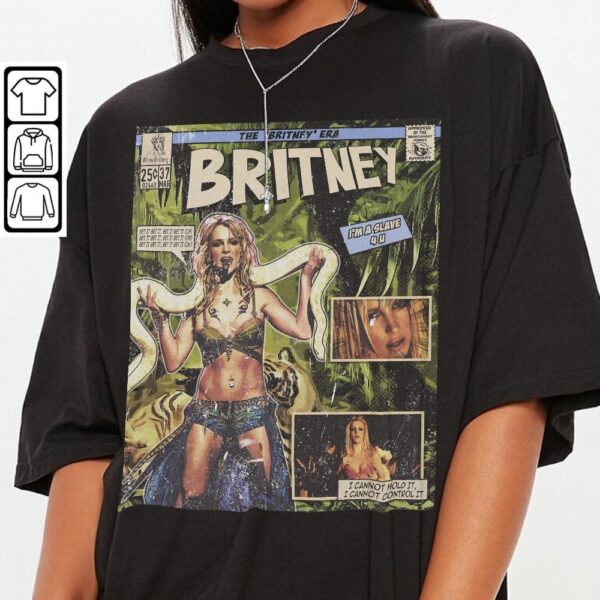 Retro Vintage Britney Spears Album I’m A Slave 4 U Graphic Tee
