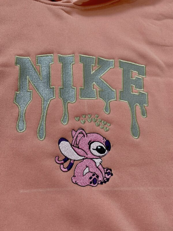 Embroidered Nike Stitch And Angel Shirt Custom Name Initial Heart Couple Sweatshirts